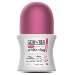 مزيل عرق ستارفيل لايت بينك - Starville Whitening Roll on Light Pink with Coconut 