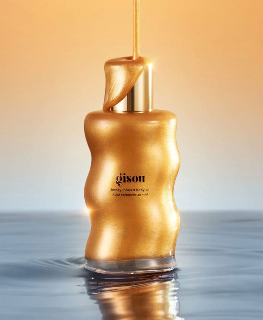 زيت للجسم لمّاع مع تان GISOU Honey Infused Body Oil Golden Shimmer Glow